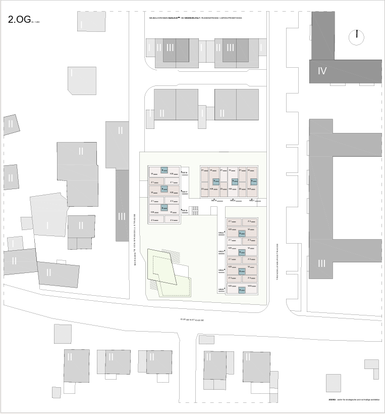 Grundriss 2. Obergeschoss Probstheida Wohnvielfalt