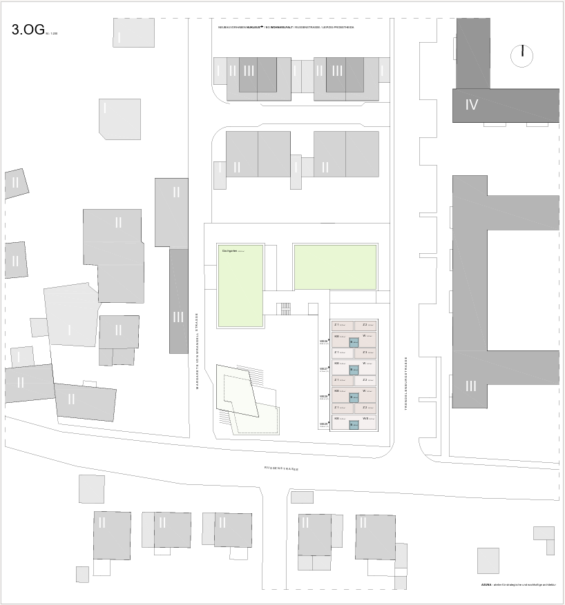 Grundriss 3. Obergeschoss Probstheida Wohnvielfalt