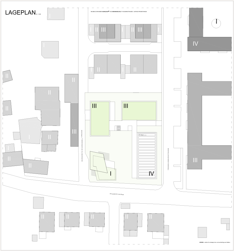 Lageplan des Bauprojekts Probstheida Wohnvielfalt